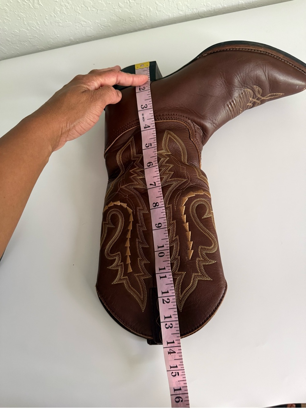 Justin Brown Women's Western Cowboy Boots - Classic Embroidered Style - Picture 12 of 14